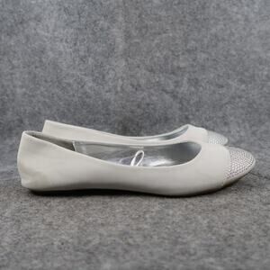 Dollhouse Shoes Womens 8 Ballet Flats Embellished Round Toe Slip On Comfort